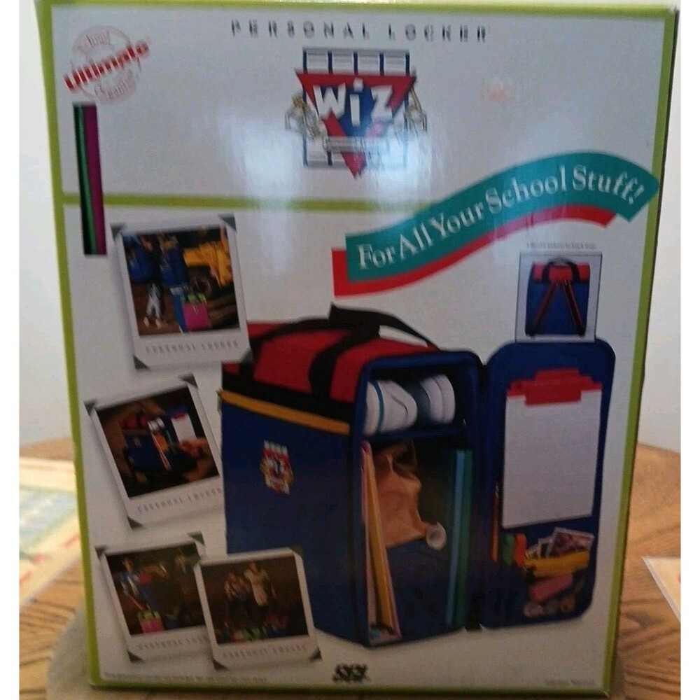 Vintage 90s Wiz Personal Licker Backpack School Bag Neon Green & Pink NIB